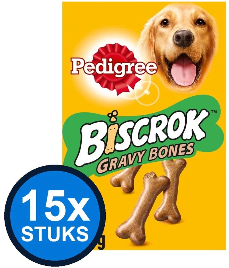 15x Pedigree - Biscrok Gravy Bones - Hondensnacks - 400 g von Pedigree – Produktfoto