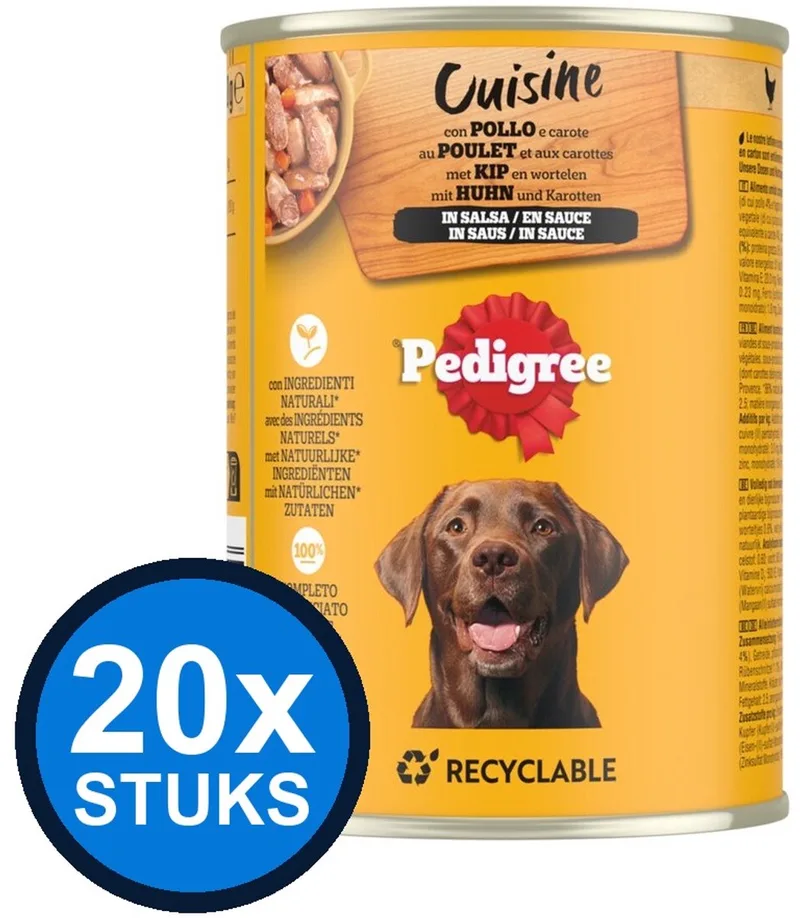 20x Pedigree - Adult Kip in Saus - Hondenvoer Natvoer - 400 g de Pedigree – photo produit