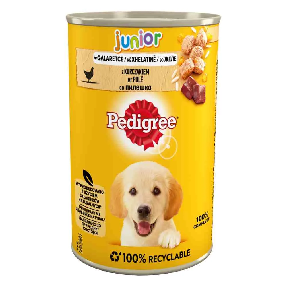 24x400g Pedigree Junior met kip nat hondenvoer van Pedigree – productfoto