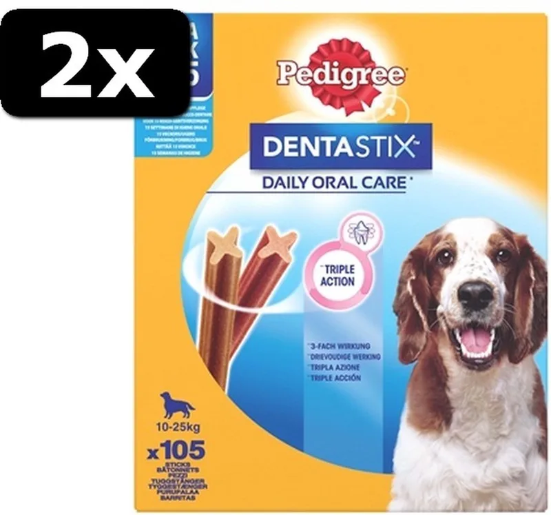 2x # PED DENTASTIX MEDIUM 105-PACK från Pedigree – produktbild