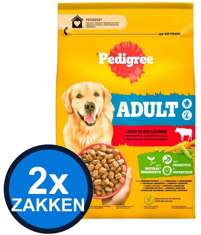 2x Pedigree - Adult Rund - Hondenvoer Droogvoer - 2,6 kg de Pedigree – photo produit