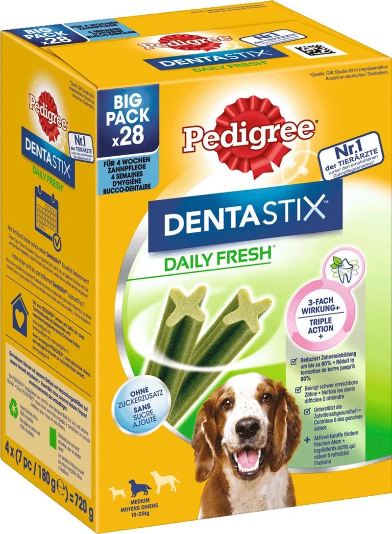 2x Pedigree - Dentastix daily fresh Medium 10-25kg (28 stuks) by Pedigree – product photo