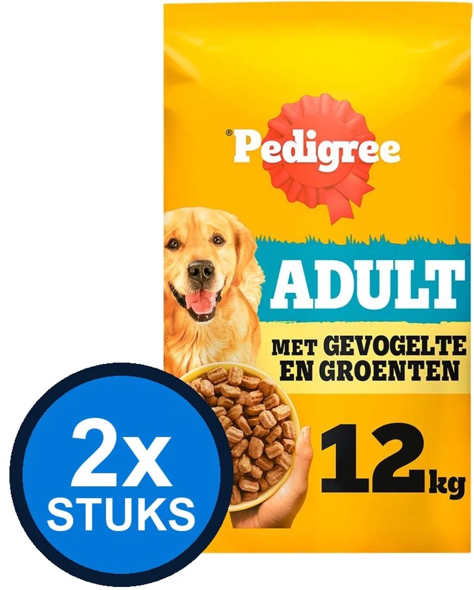2x Pedigree - Droog adult kip 12kg by Pedigree – product photo