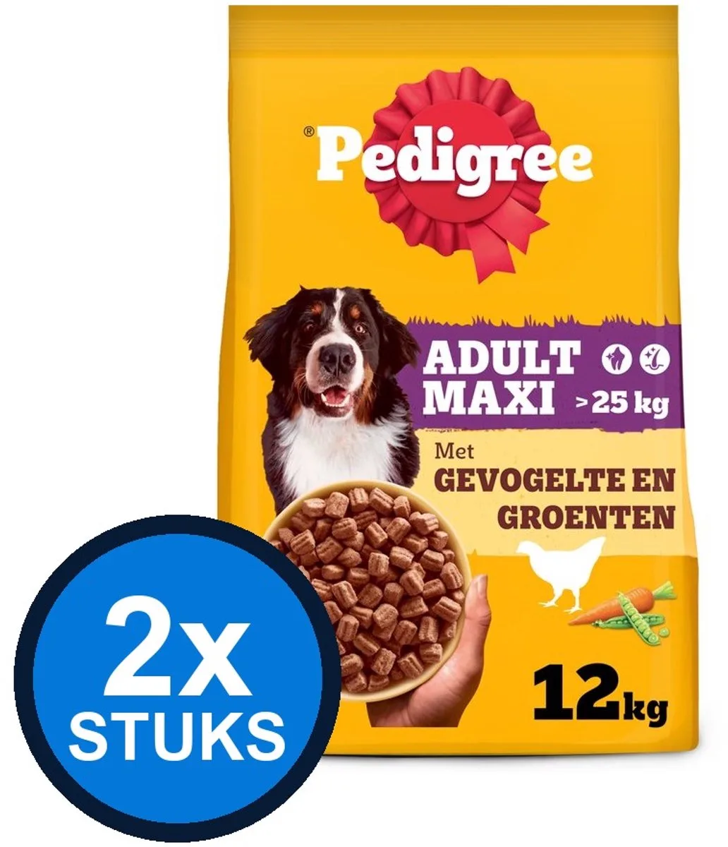 2x Pedigree - Droog adult maxi kip 12kg by Pedigree – product photo
