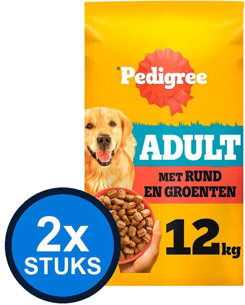 2x Pedigree - Droog adult rund 12kg von Pedigree – Produktfoto