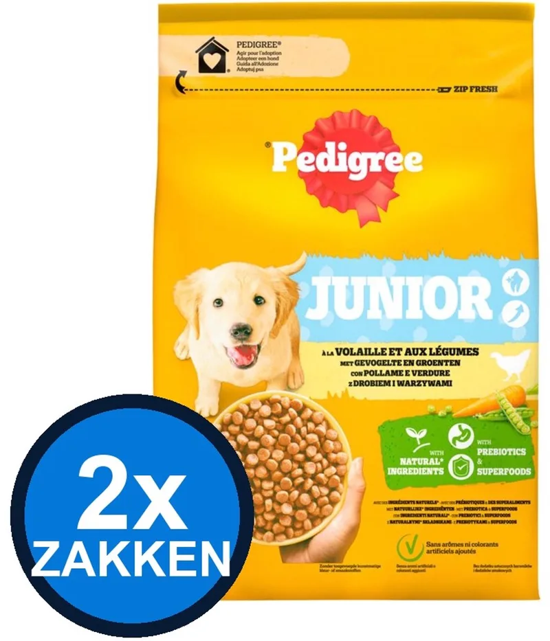 2x Pedigree - Junior Kip - Hondenvoer Droogvoer - 2,6 kg by Pedigree – product photo