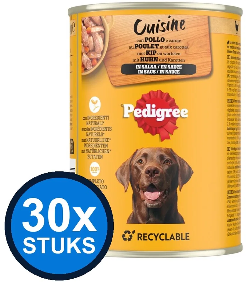 30x Pedigree - Adult Kip in Saus - Hondenvoer Natvoer - 400 g de Pedigree – photo produit