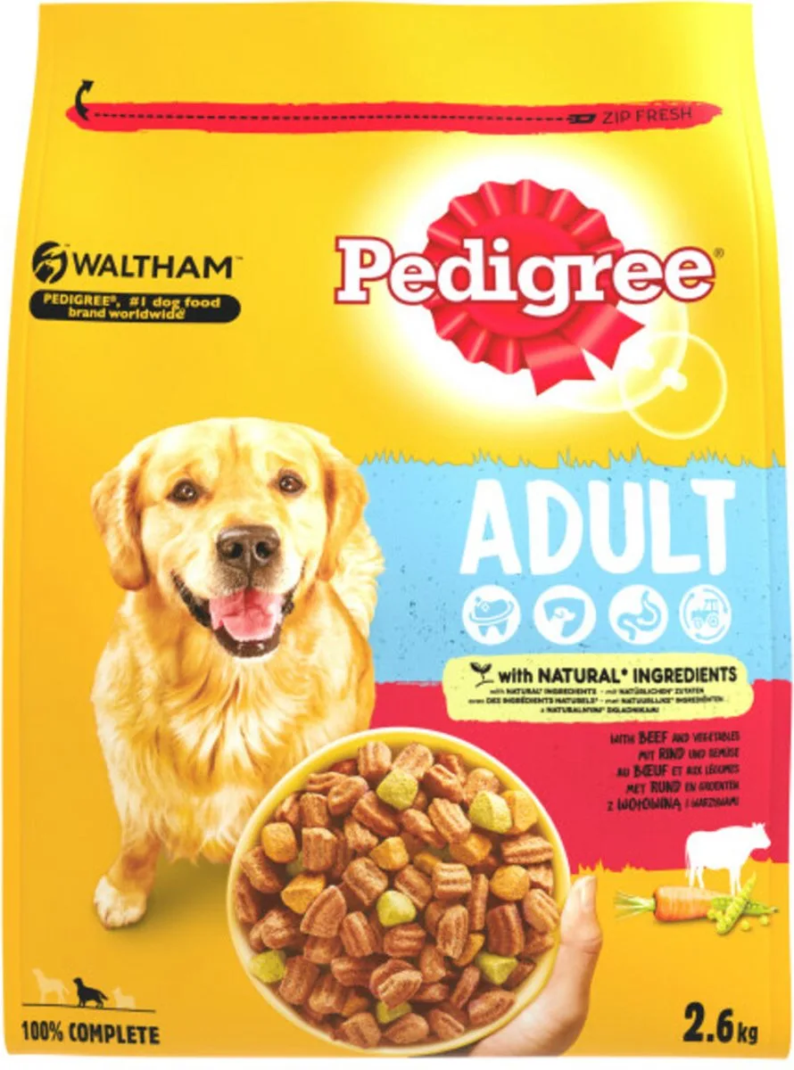 3x Pedigree Vital Droogvoer Adult Rund 2,6 kg by Pedigree – product photo