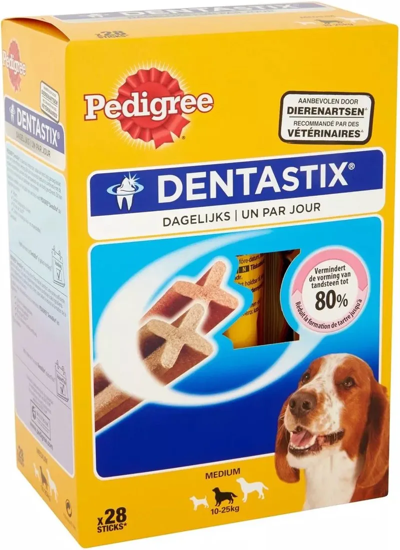 4x - Pedigree - Dentastix - Daily Oral Care -10-25kg - 4 Verpakkingen van 28 sticks von Pedigree – Produktfoto