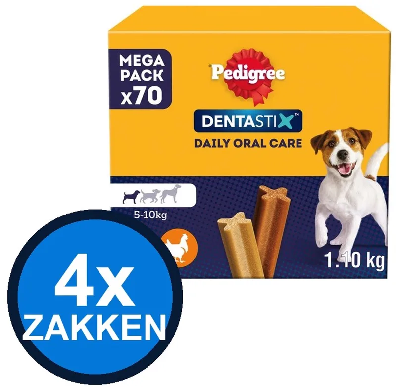 4x Pedigree - Dentastix Mini Multipack 70-pack - Hondensnacks - 1,1 kg by Pedigree – product photo