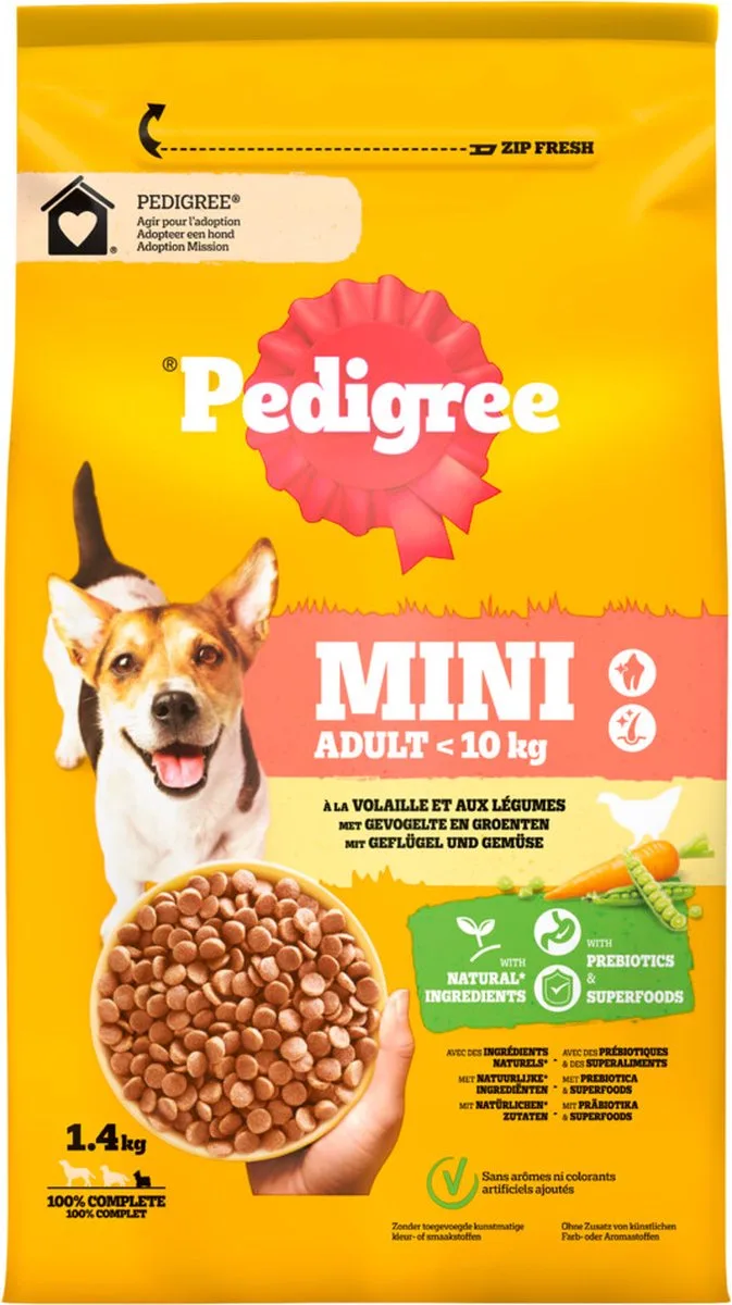 4x Pedigree Droog Adult Mini Kip 1,4 kg by Pedigree – product photo