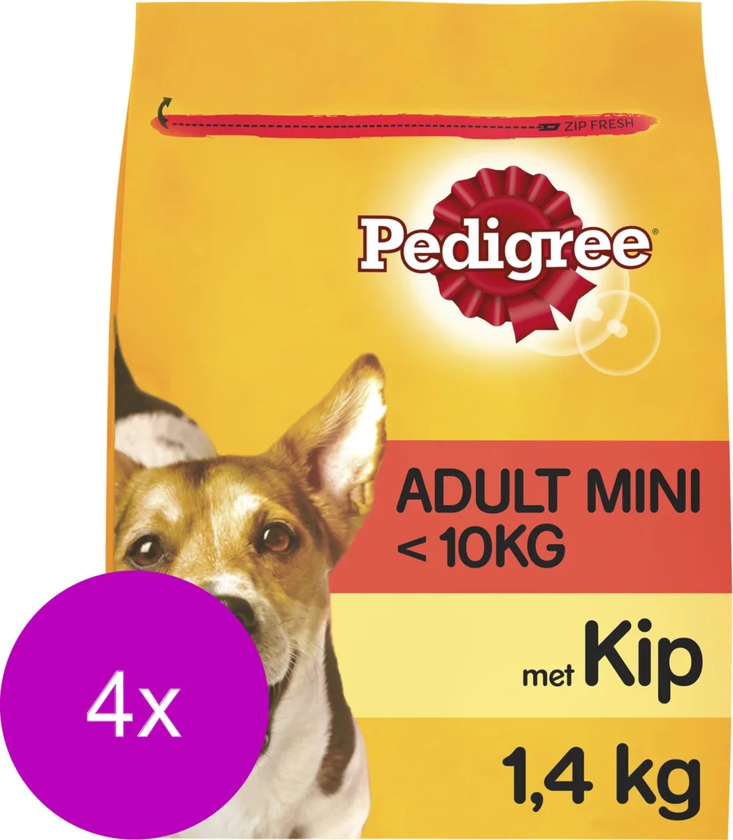 4x Pedigree Vital Droogvoer Adult Mini Kip 1,4 kg de Pedigree – photo produit