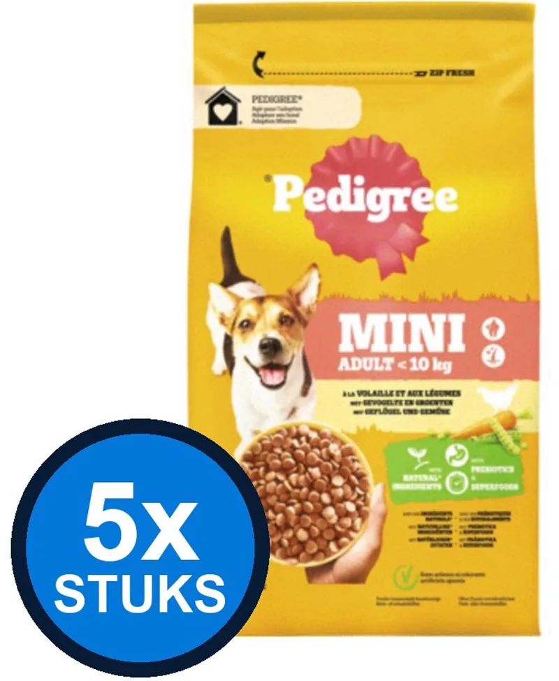 5x Pedigree - Adult Mini Kip - Hondenvoer Droogvoer - 1,4 kg fra Pedigree – produktbillede
