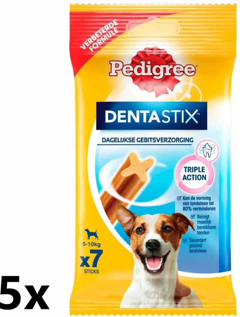 5x Pedigree - Dentastix Mini Single 7-pack - Hondensnacks - 110 g de Pedigree – photo produit