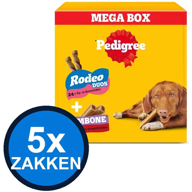 5x Pedigree - Rodeo Jumbone Megabox - Hondensnacks - 780 g by Pedigree – product photo