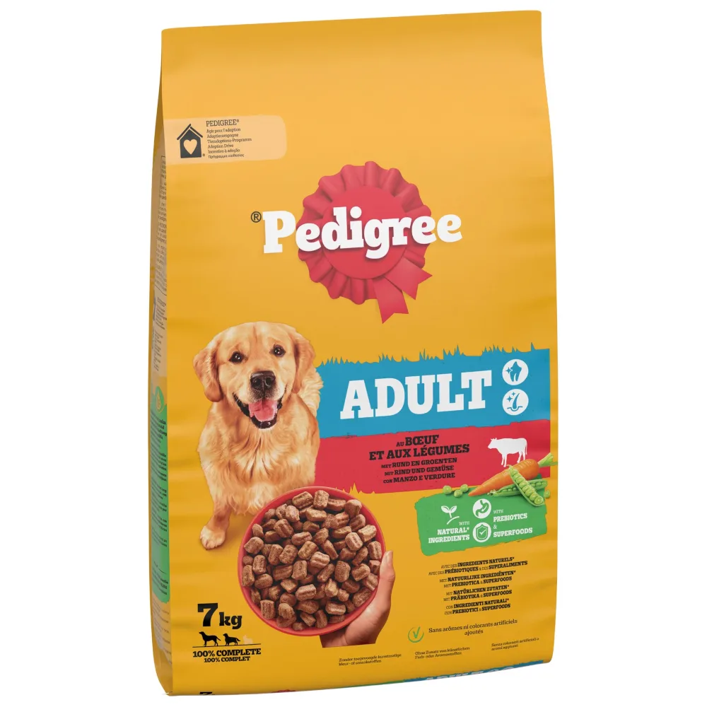 7kg Pedigree Adult met rund & groenten droog hondenvoer van Pedigree – productfoto