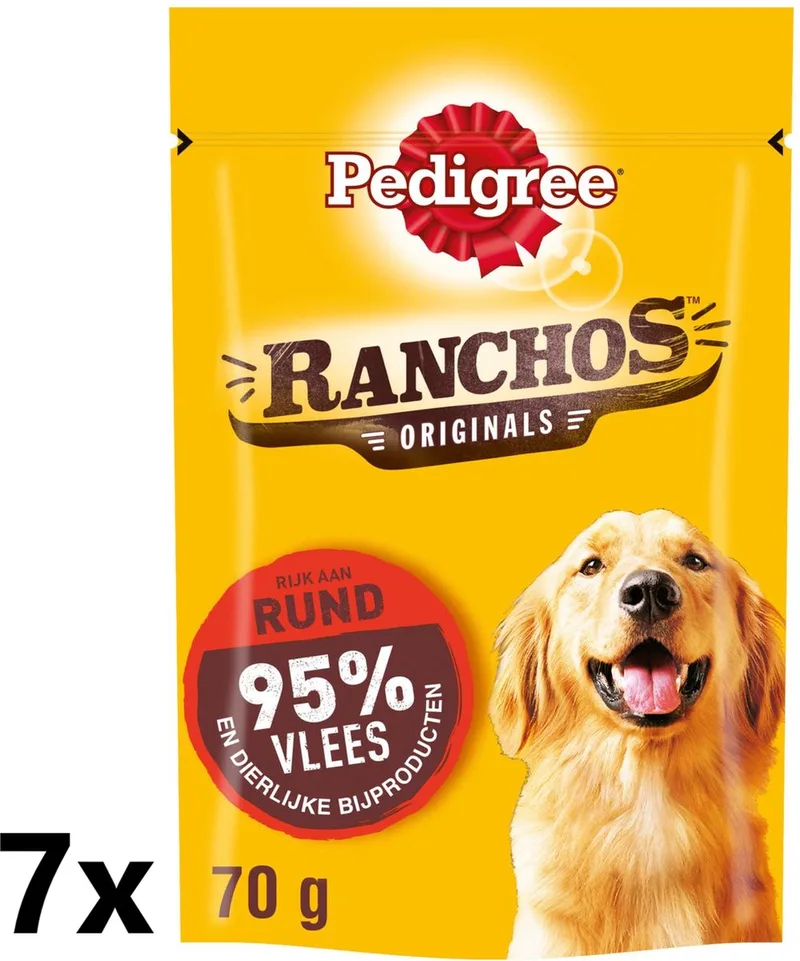 7x Pedigree - Ranchos Originals Rund - Hondensnacks - 70 g de Pedigree – photo produit