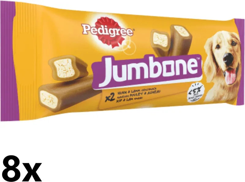8x Pedigree - Jumbone Medium Kip & Lam - Hondensnacks - 180 g von Pedigree – Produktfoto