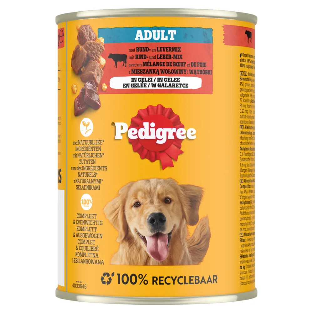 Adult Hondenvoer Nat Blik Rund 400 gr van Pedigree – productfoto