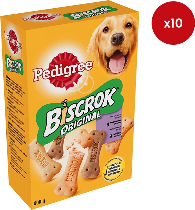 Biscrok Original hondensnacks MULTIPACK - 500g x 10 von Pedigree – Produktfoto