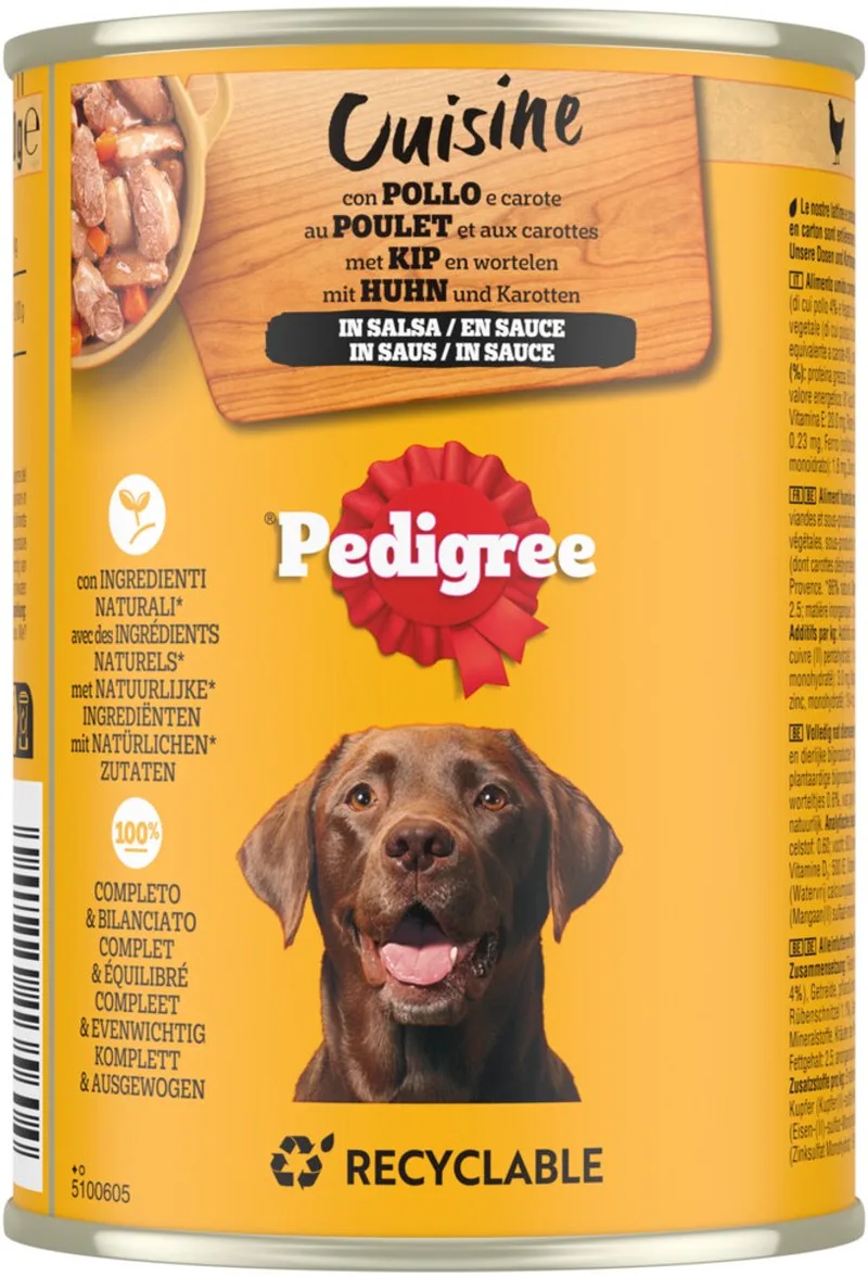 Blik Hondenvoer Adult Kip - 24 x 400 gr - Voordeelverpakking by Pedigree – product photo
