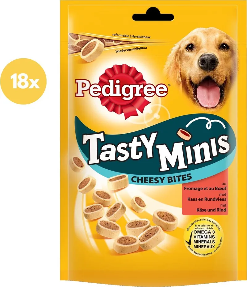 Cheesy Tasty Bites Mini 3-pack - Hondensnacks - 3x (6x140gram) de Pedigree – photo produit