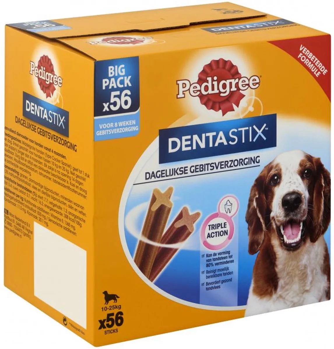 Dentasticks - Big Pack - Medium 10-25 kg - 56 stuks by Pedigree – product photo