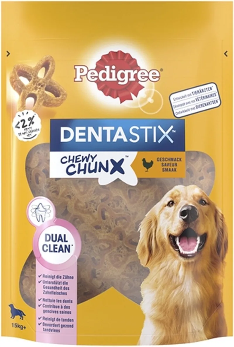 Dentastix Chewy Chunx Hondensnacks Maxi - Kip - 5 x 68 gram by Pedigree – product photo