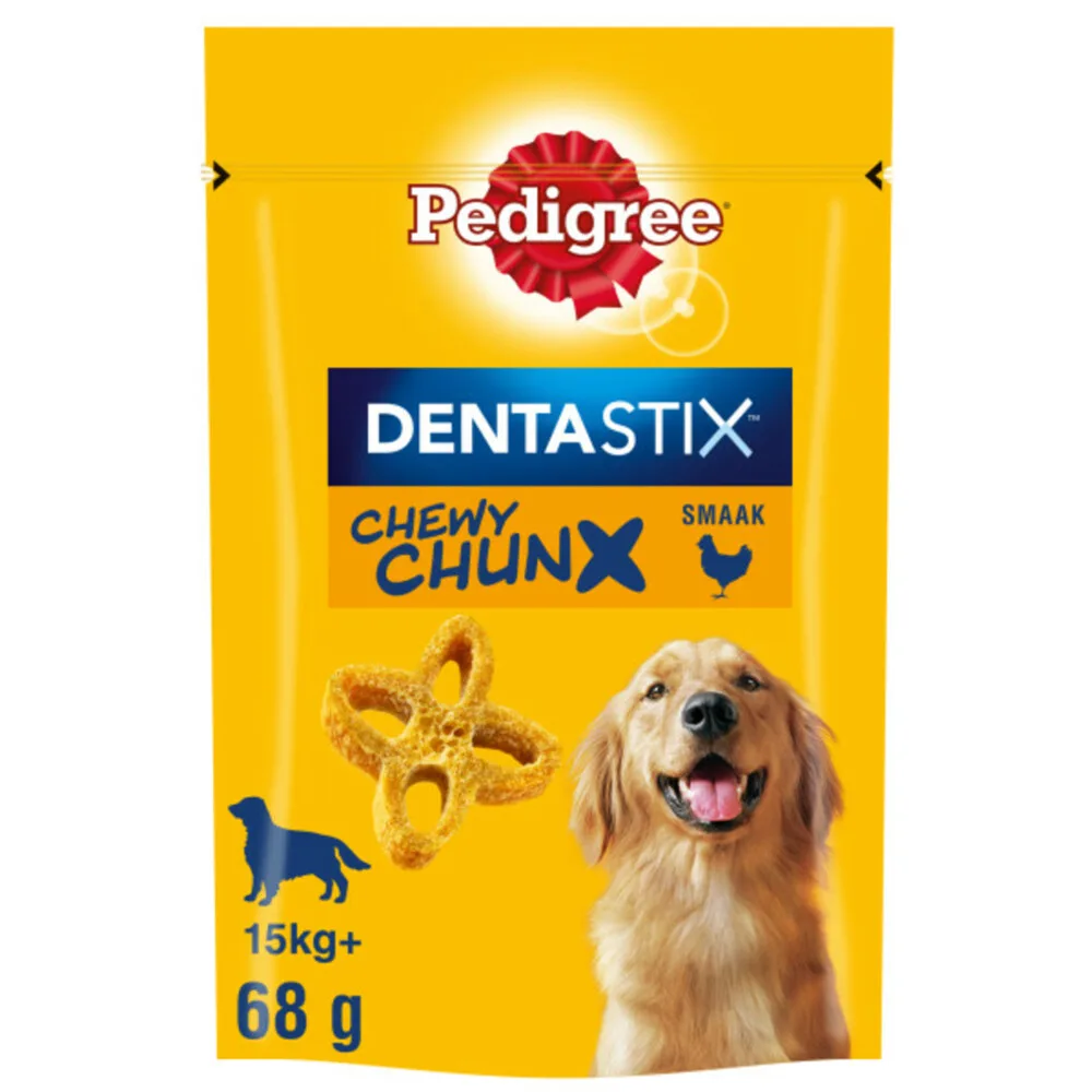 Dentastix Chewy Chunx Hondensnacks Maxi Kip 68 gr van Pedigree – productfoto