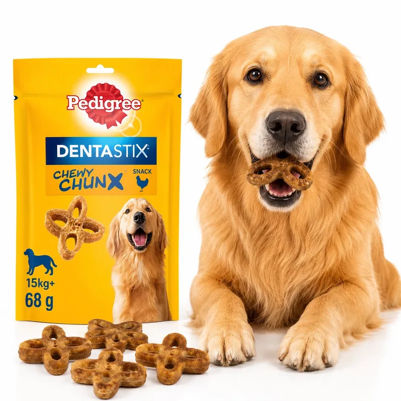 Dentastix Chewy Chunx Maxi - Hondensnack voor Tandverzorging - Grote Honden - 68 g de Pedigree – photo produit