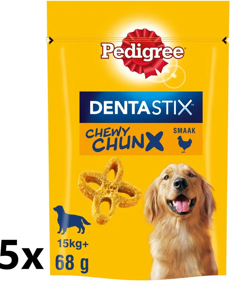 Dentastix - Chewy Chunx Maxi - Hondensnacks - Kip - 5x68g by Pedigree – product photo