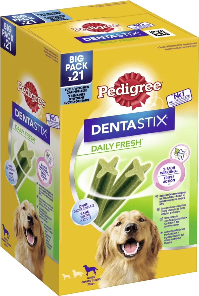 DentaStix Fresh grote hond - pak van 4 á 21 stuks by Pedigree – product photo