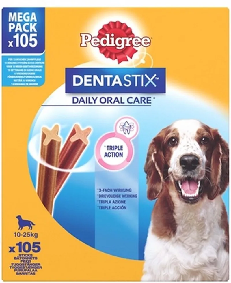 Dentastix Gebitsverzorgende Hondensnacks Medium - 105 stuks de Pedigree – photo produit