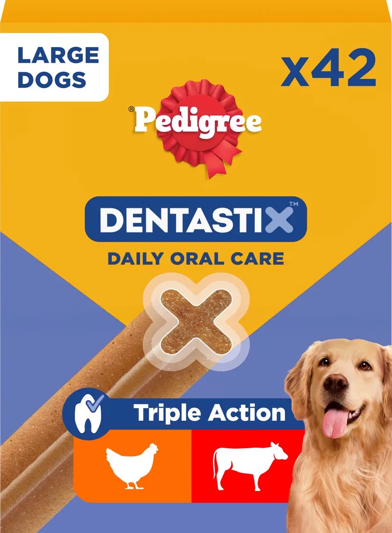 Dentastix - Grote Hond - Gebitsverzorging - 42 Kauwsnacks by Pedigree – product photo