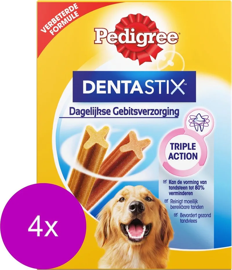 Dentastix - Hondensnacks - 4 x Dental 28 stuks Maxi von Pedigree – Produktfoto