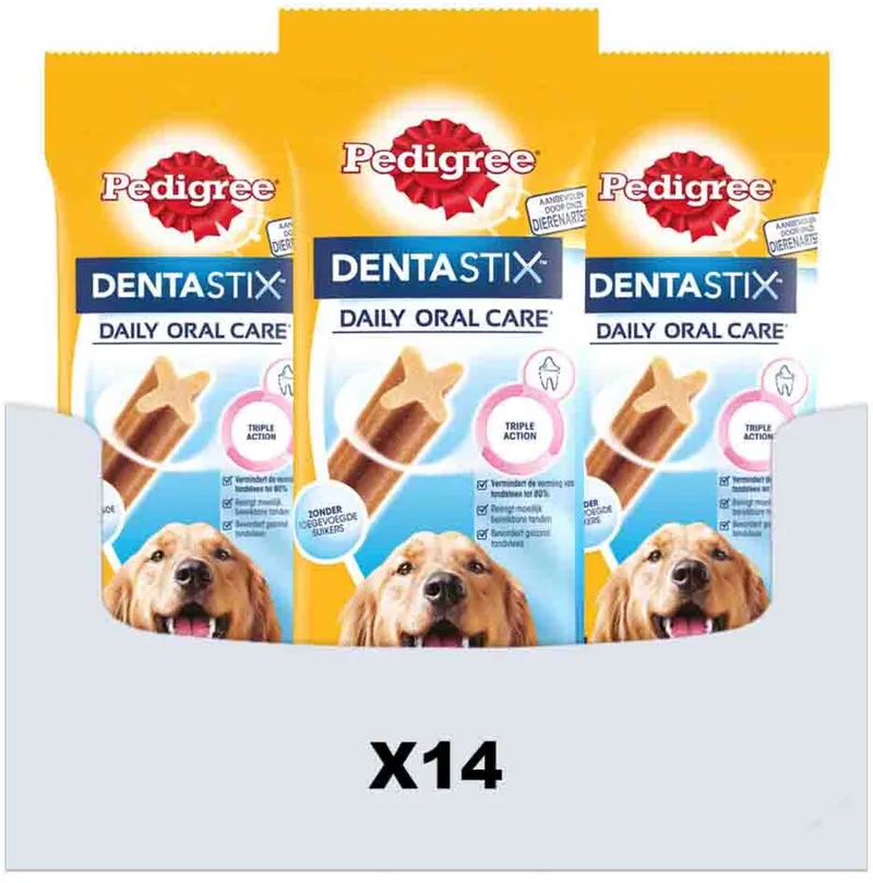 Dentastix Hondensnacks Maxi Single 4-pack - 14 x 154 gr - Voordeelverpakking by Pedigree – product photo