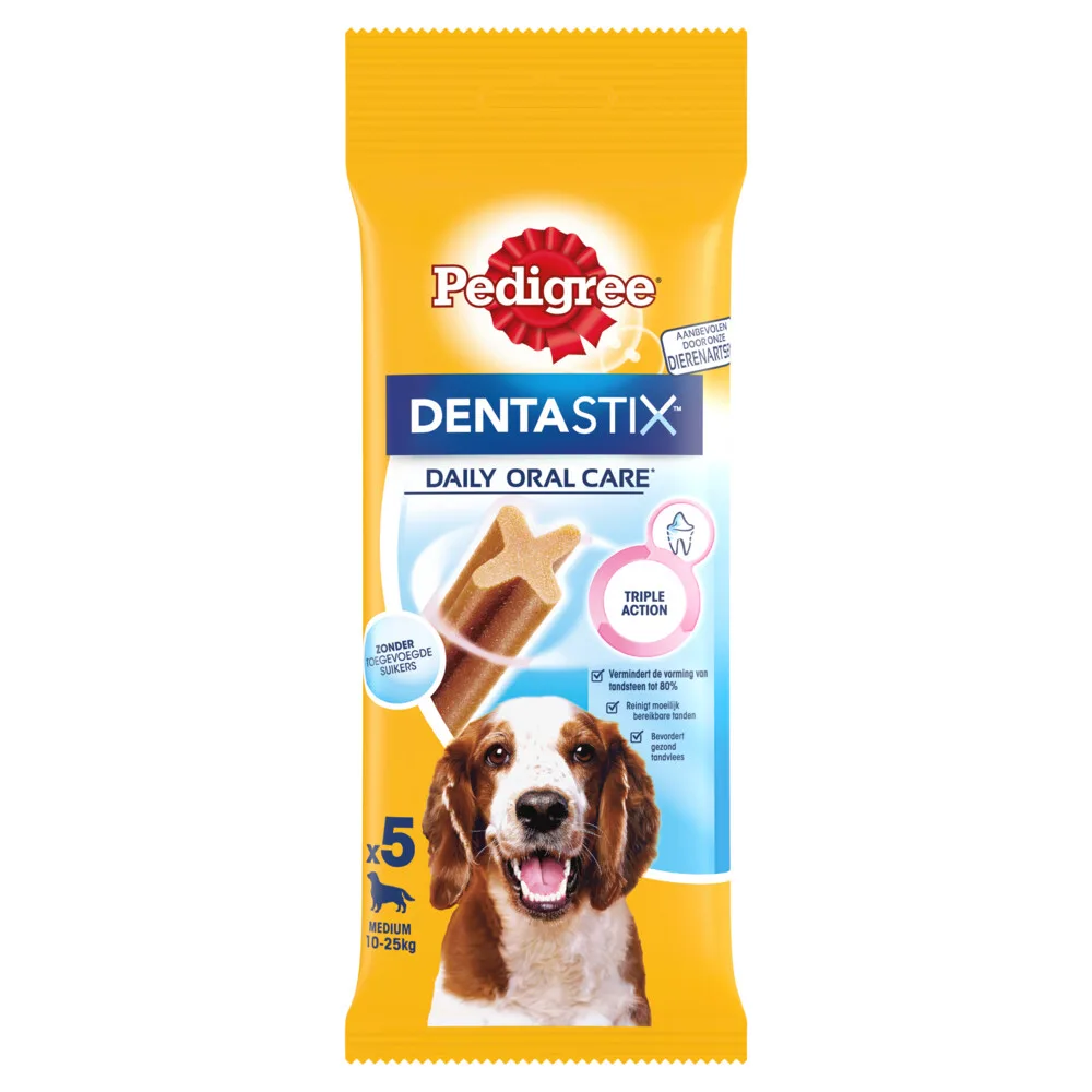 Dentastix Hondensnacks Medium Single 5-pack 128 gr van Pedigree – productfoto