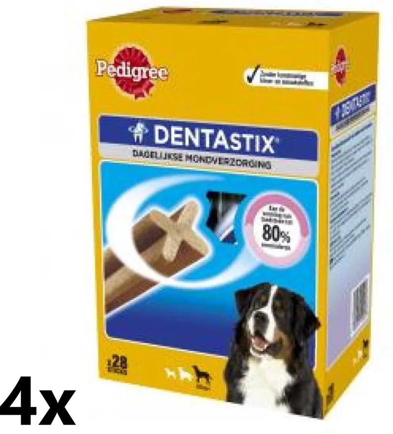 Dentastix - Maxi - 4x1080g - 4 verpakkingen van 28 sticks von Pedigree – Produktfoto