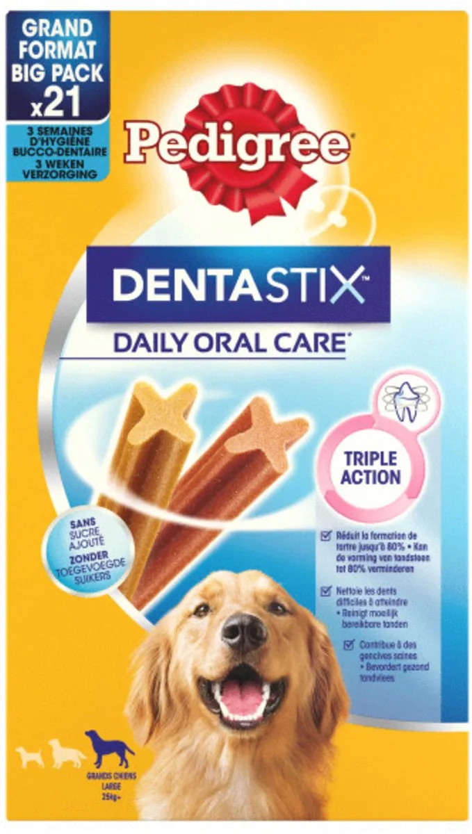 Dentastix Maxi Multipack 21-Pack - Hondensnacks - 810 g 21 stuks fra Pedigree – produktbillede