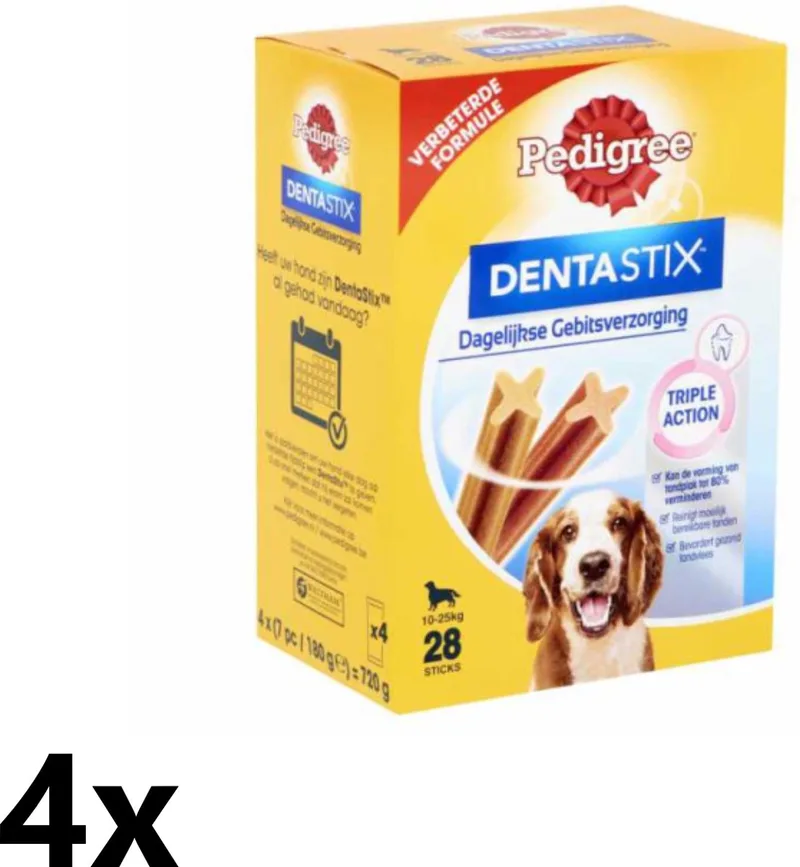 Dentastix Medium - 4x720g - 4 verpakkingen van 28 sticks van Pedigree – productfoto