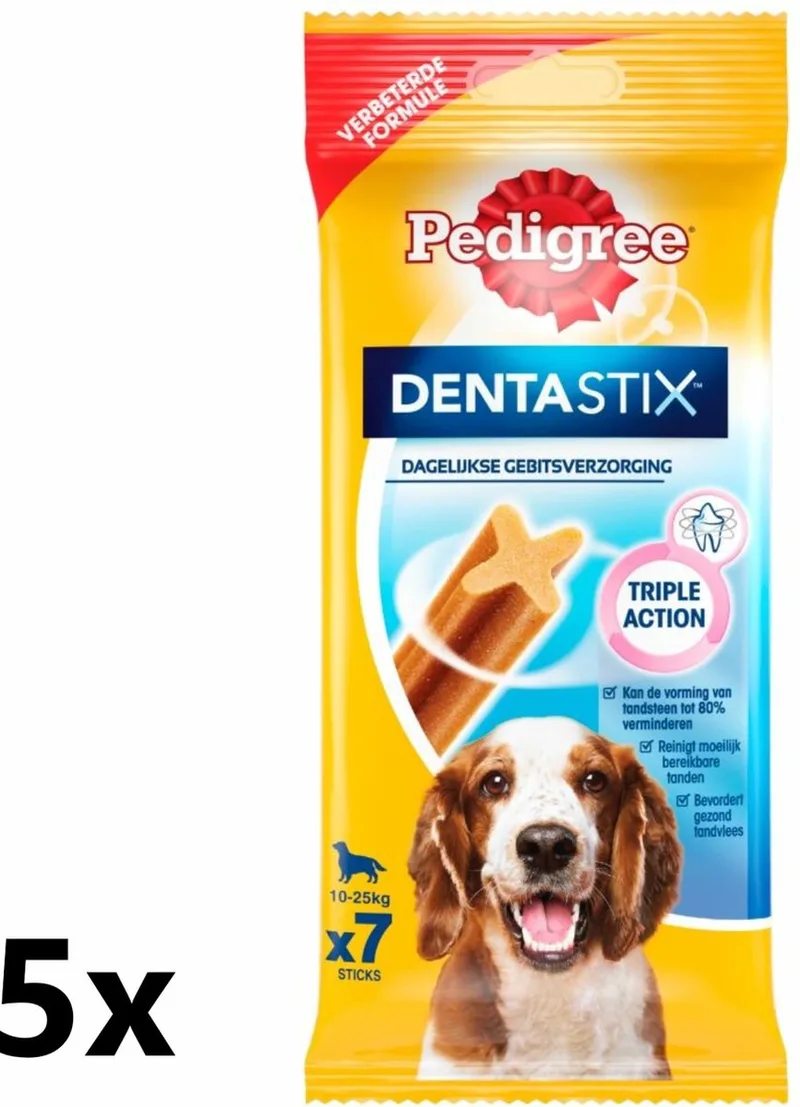 Dentastix - Medium - 5x180g - 5 verpakkingen van 7 stuks by Pedigree – product photo