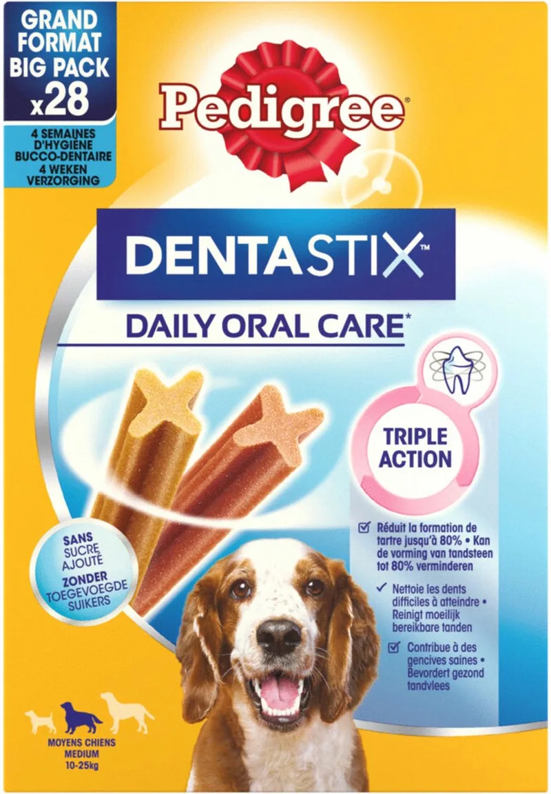 Dentastix Medium Multipack 28-Pack - Hondensnacks - 720 g 28 stuks fra Pedigree – produktbillede