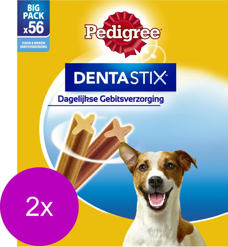 Dentastix Mini Hond Voordeelpak - Gebitsverzorgende Hondensnack - 2 x 56 stuks by Pedigree – product photo