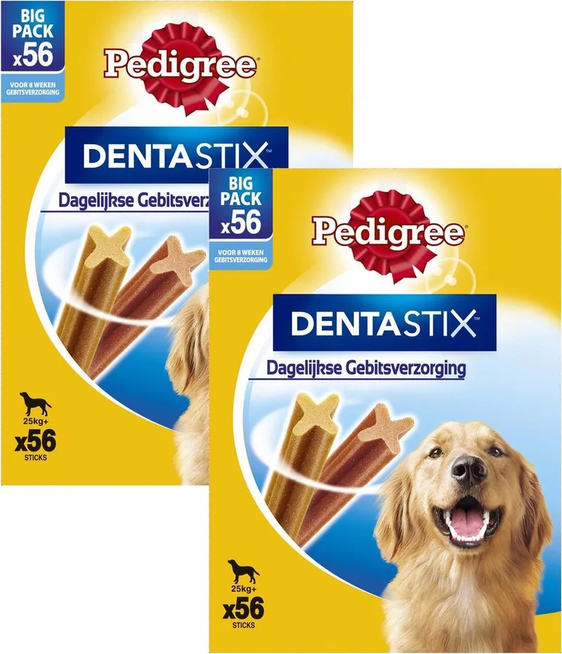Dentastix Multi-Pack - Hondensnacks - 2 x Dental 2160 g - 56 stuks von Pedigree – Produktfoto