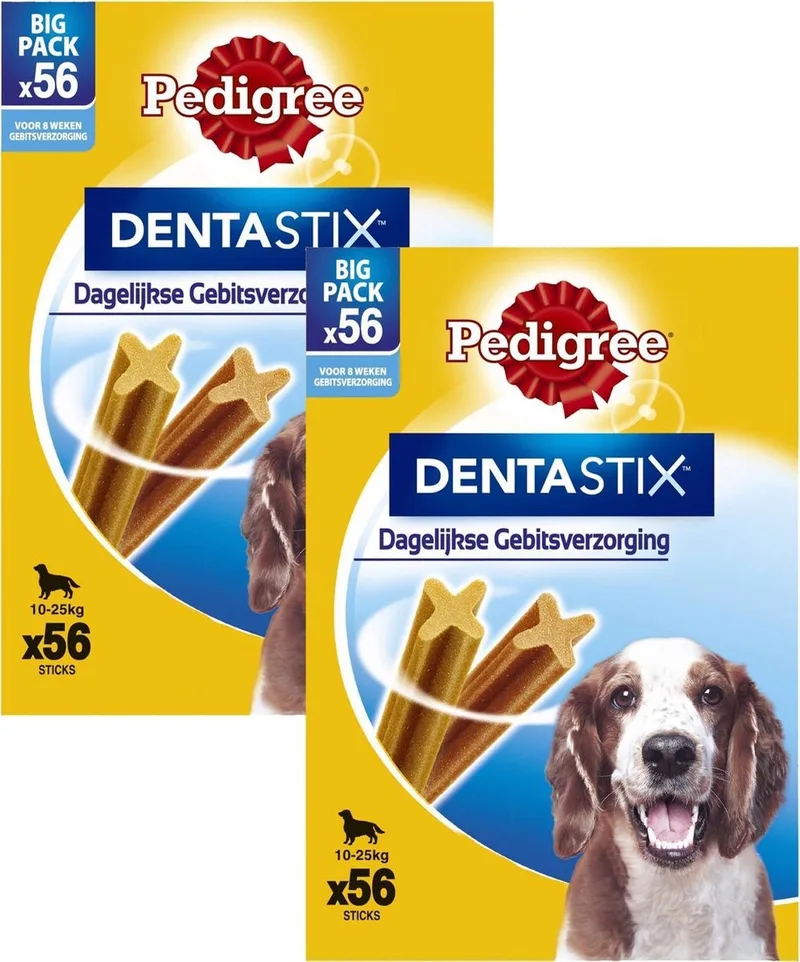 Dentastix Multi-Pack Medium - Hondensnacks - 2 x 56 stuks by Pedigree – product photo