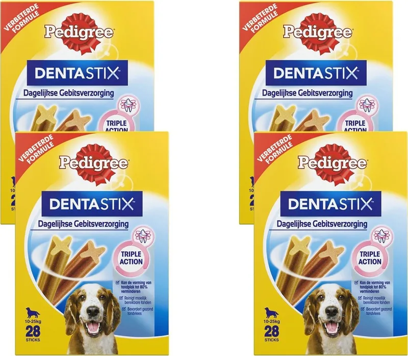 Dentastix Multipack Medium 720 gr - 4 stuks fra Pedigree – produktbillede
