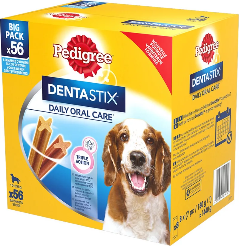 DentaStix voor middelgrote honden - 56 stuks - 1440g von Pedigree – Produktfoto