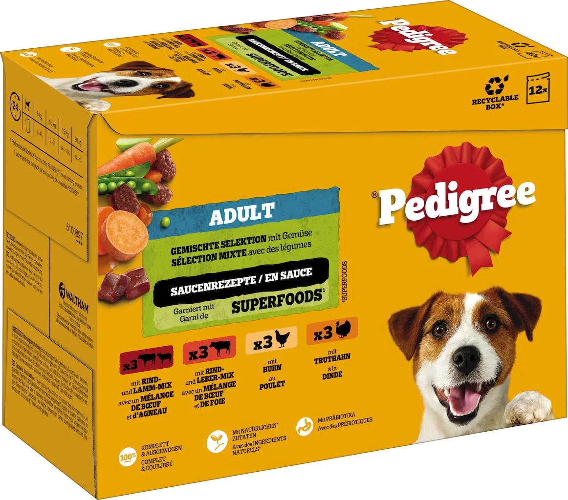 Frischebeutel Gemischte Selektion - 1.200 g von Pedigree – Produktfoto