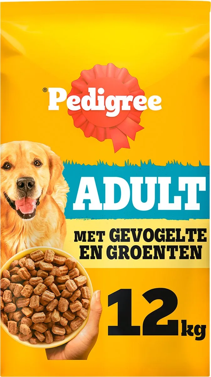 Hondenbrokken - Adult Droogvoer - Gevogelte & Groenten - 12kg von Pedigree – Produktfoto