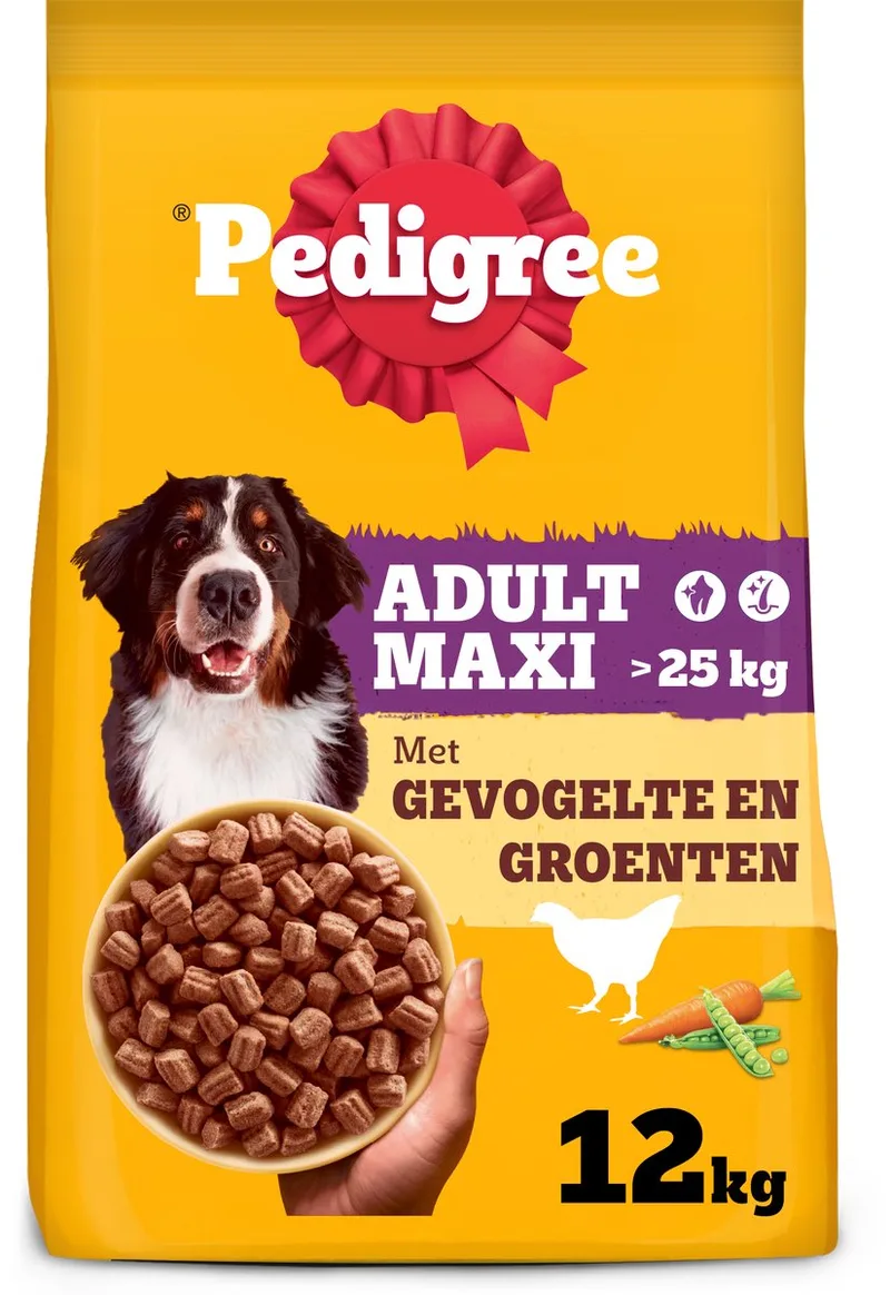 Hondenbrokken - Adult Maxi Droogvoer - Gevogelte en Groenten - 12kg by Pedigree – product photo